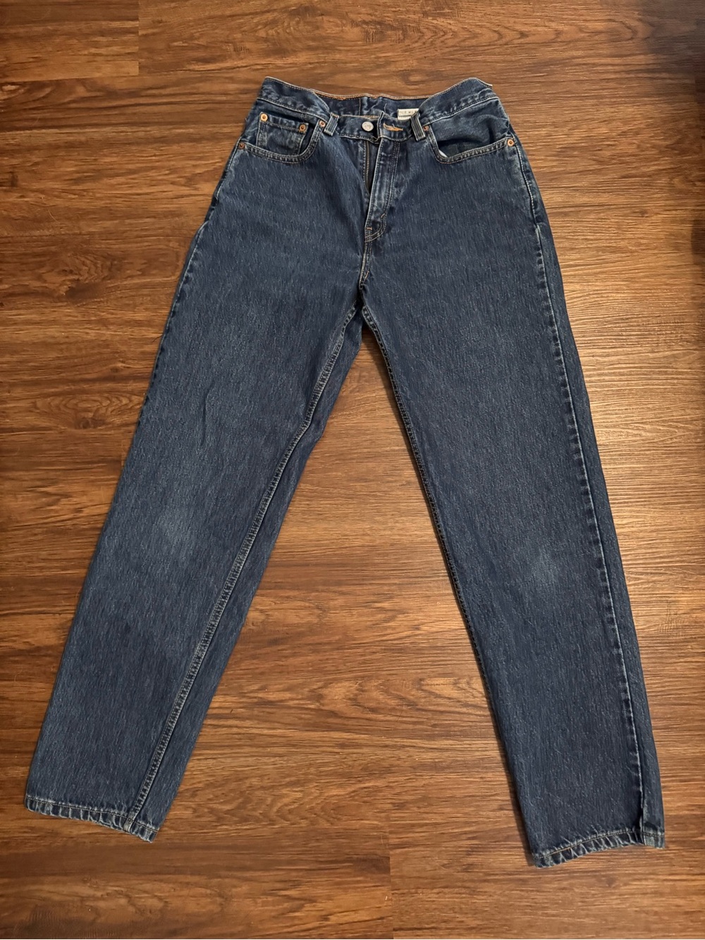 Levi's Women's Boyfriend Jeans in Dark Blue Denim
